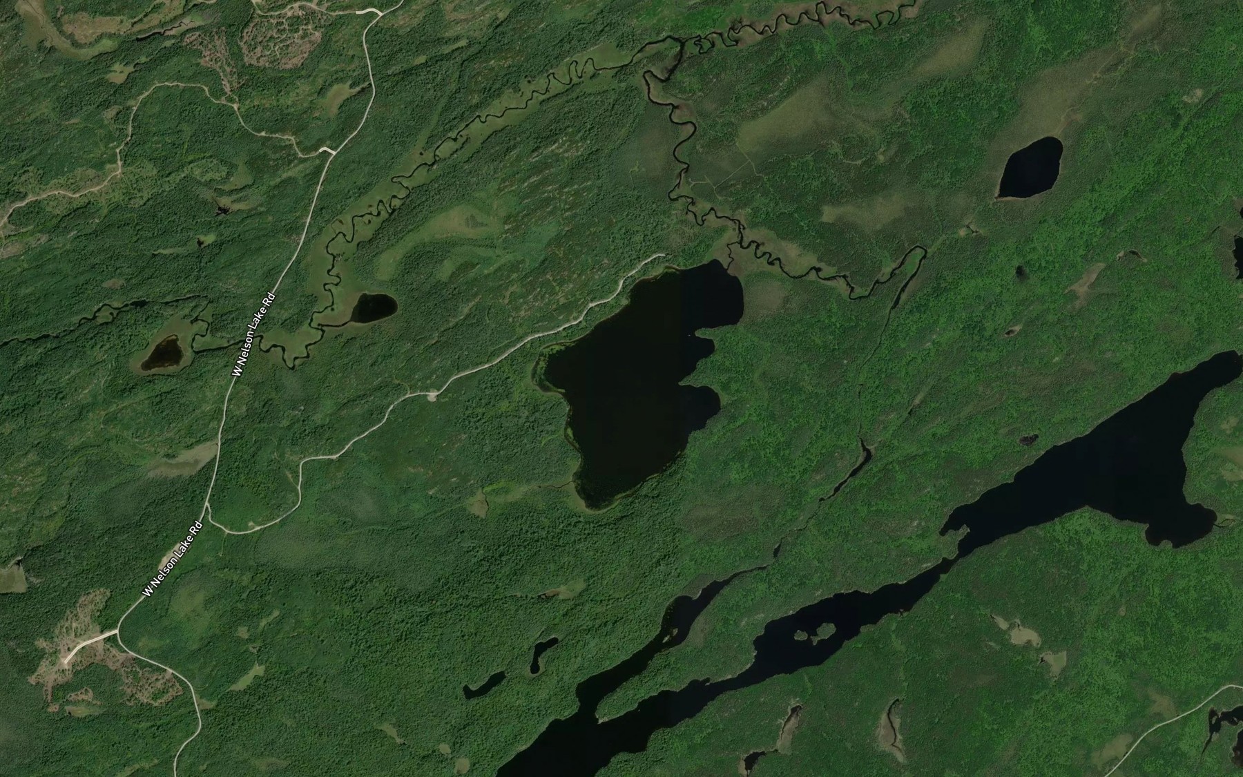 Satellite map of the Hamlin Lake