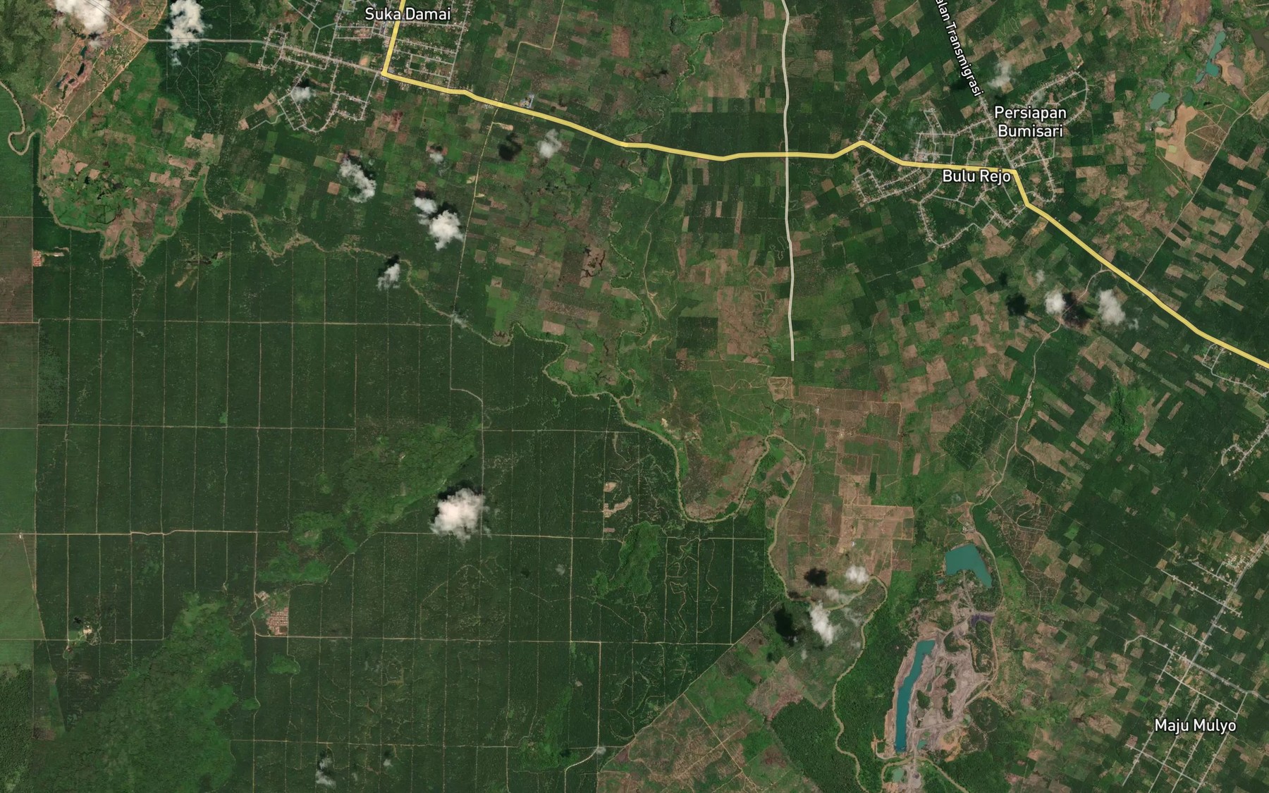 Satellite map of the Sungai Setilau