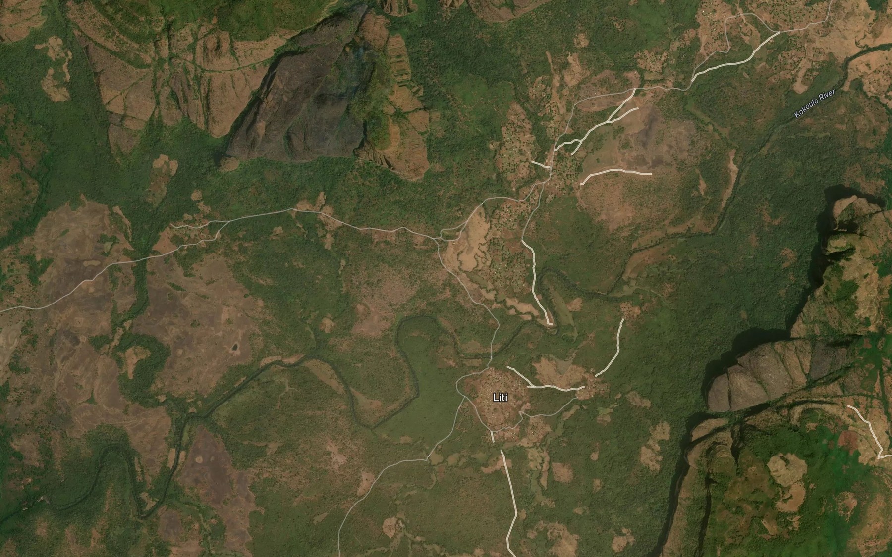 Satellite map of the Dakoure