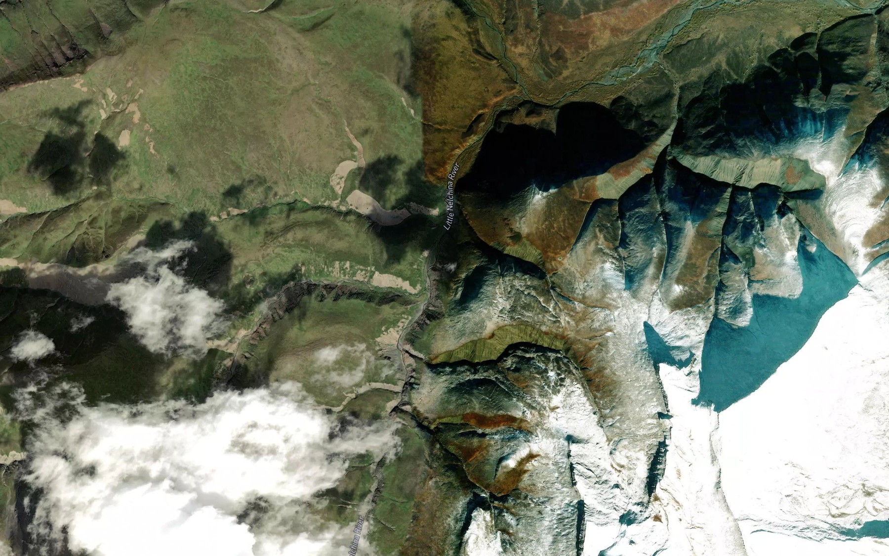 Satellite map of the Cadoceras Creek