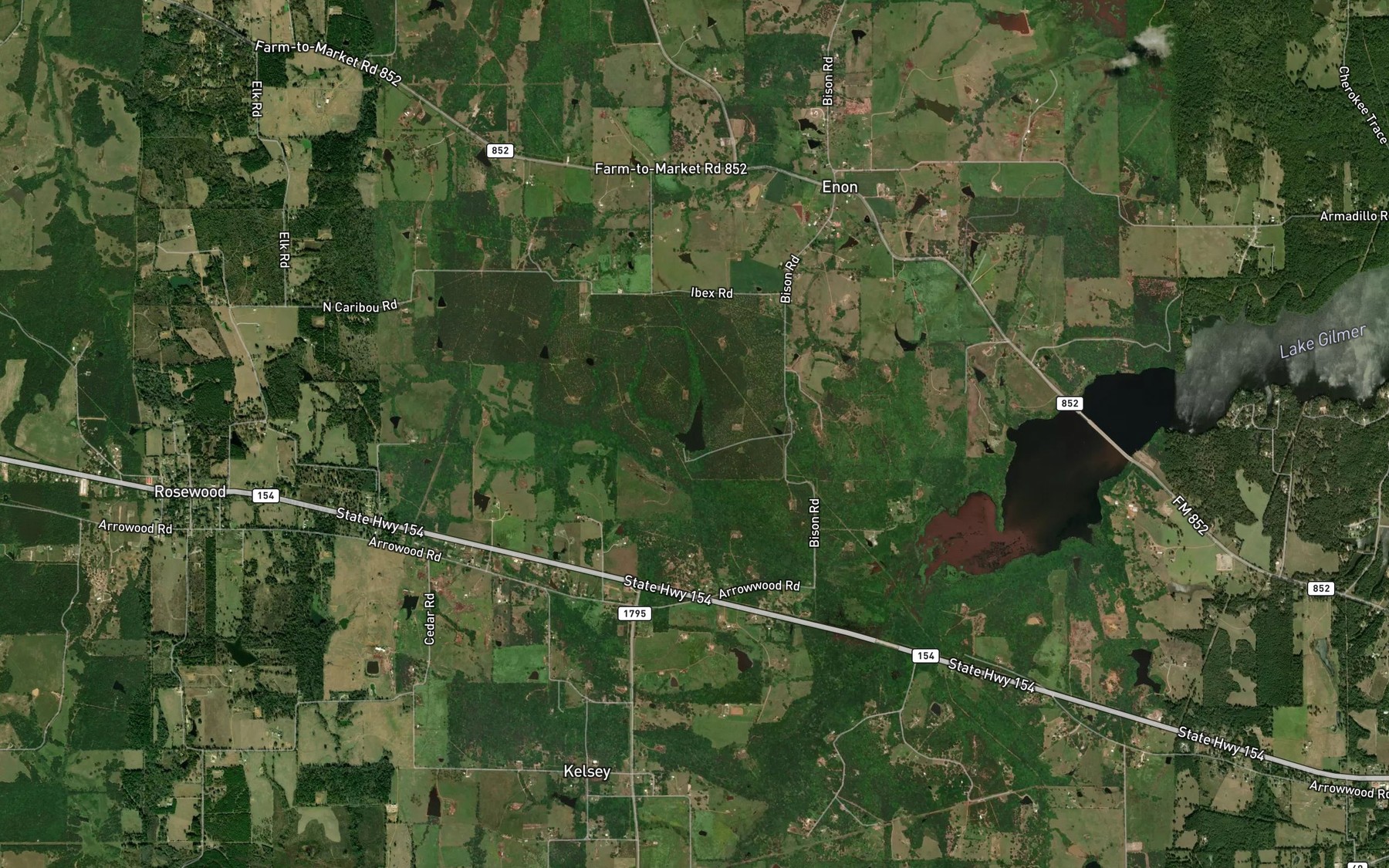 Satellite map of the Henderson Lake
