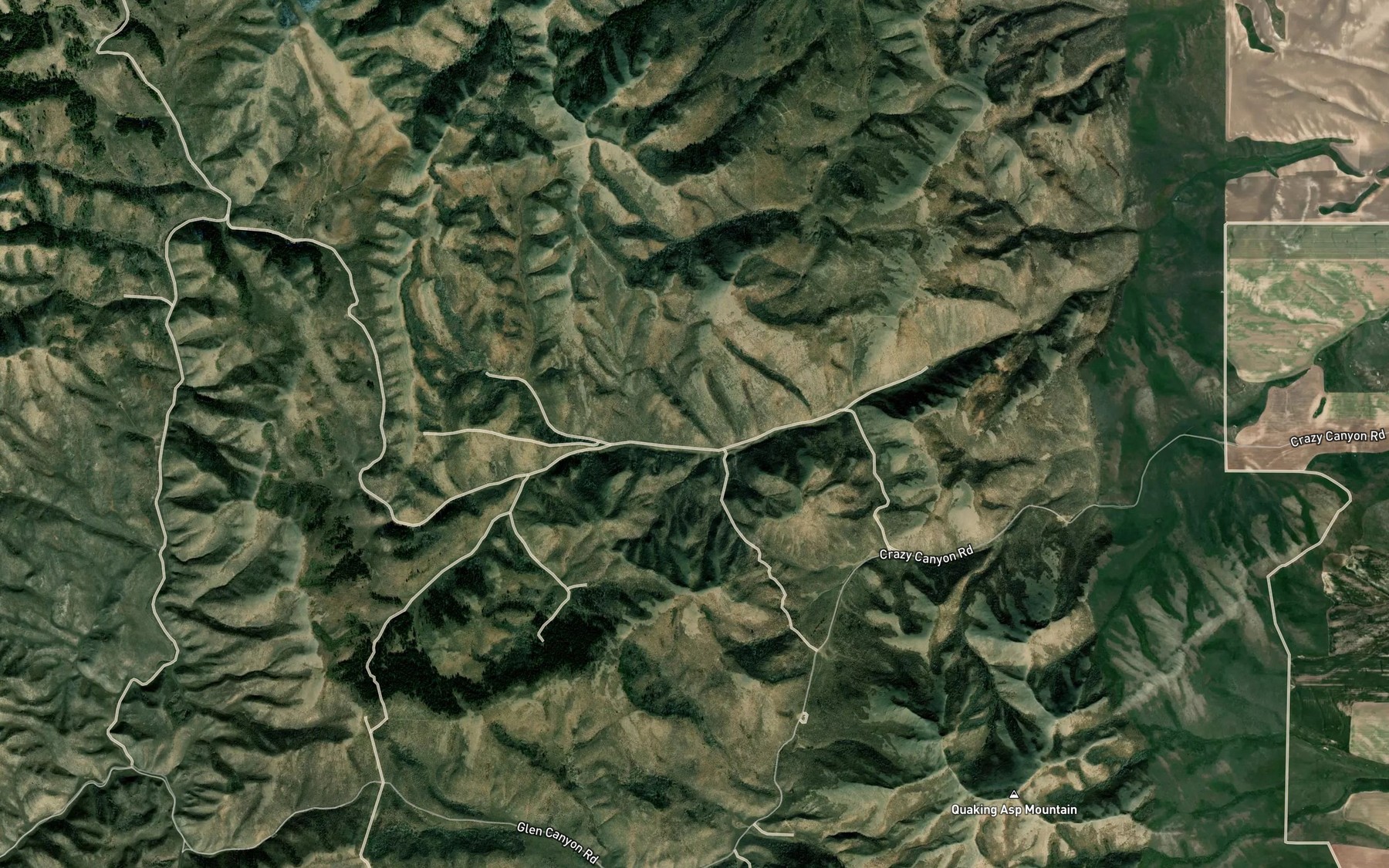 Satellite map of the Sublett Troughs