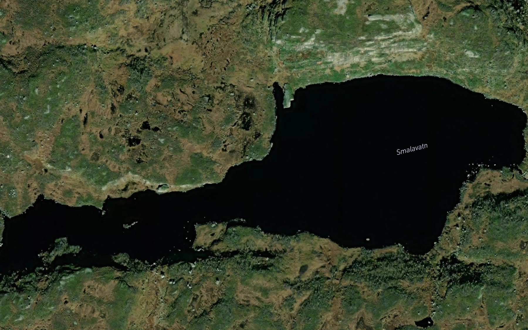 Satellite map of the Smalevatnet