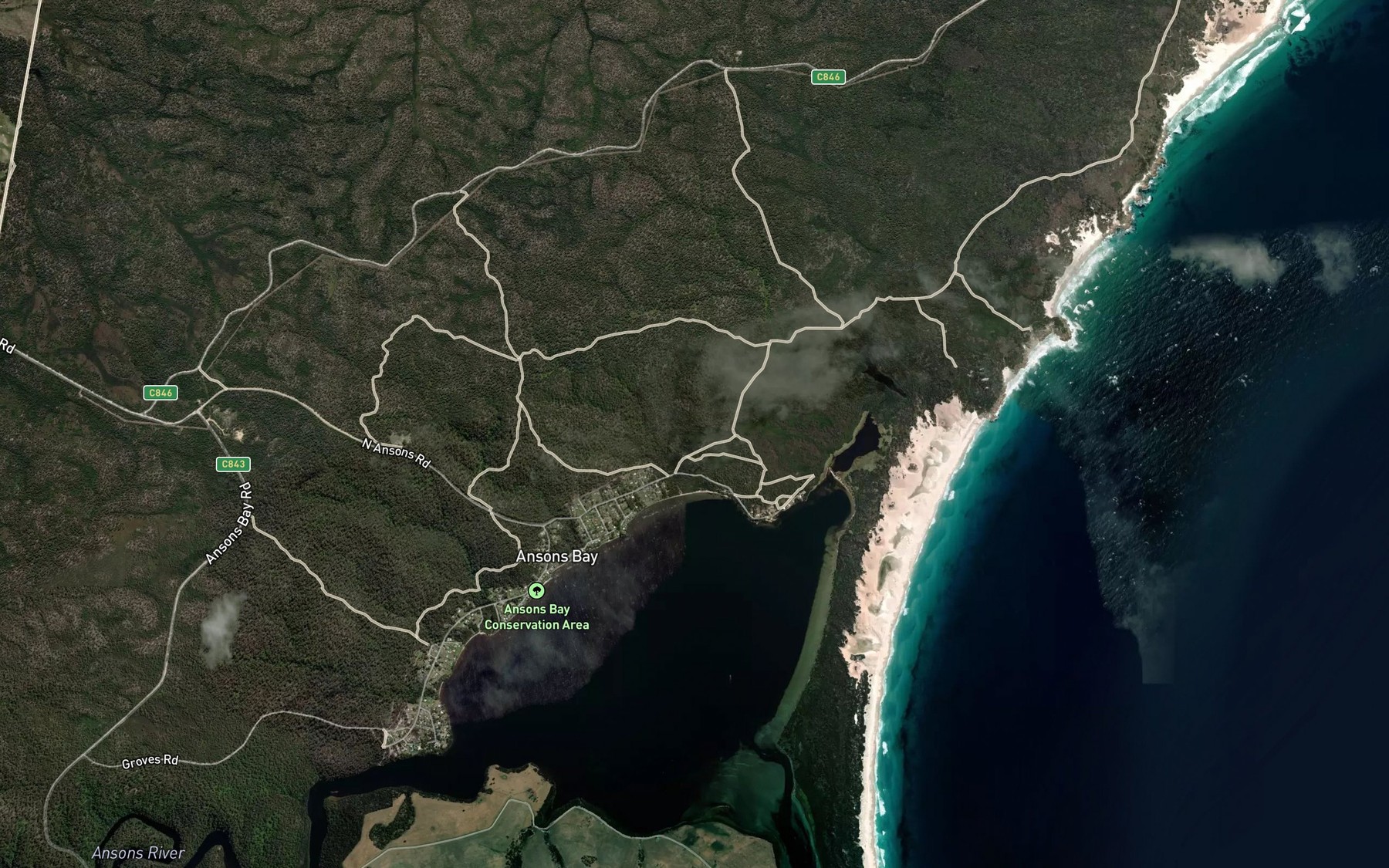 Satellite map of the Shark Bay