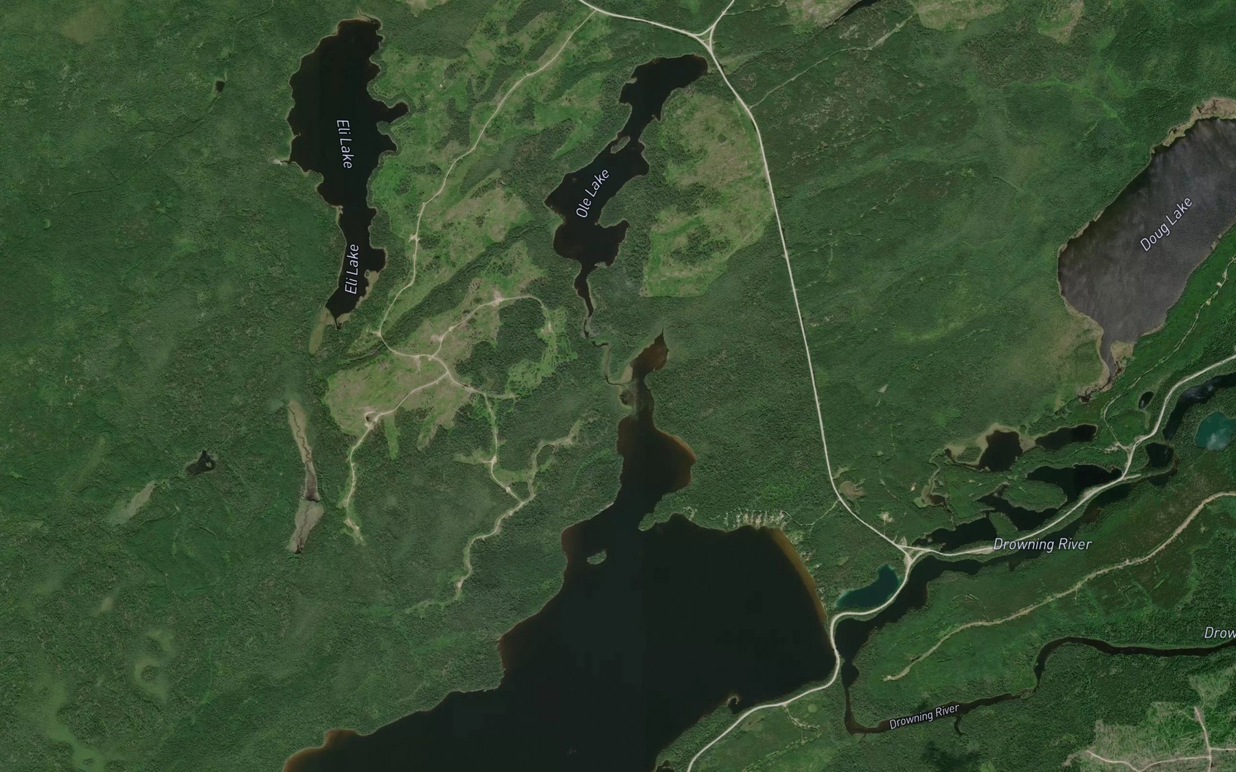 Satellite map of the Eli Creek