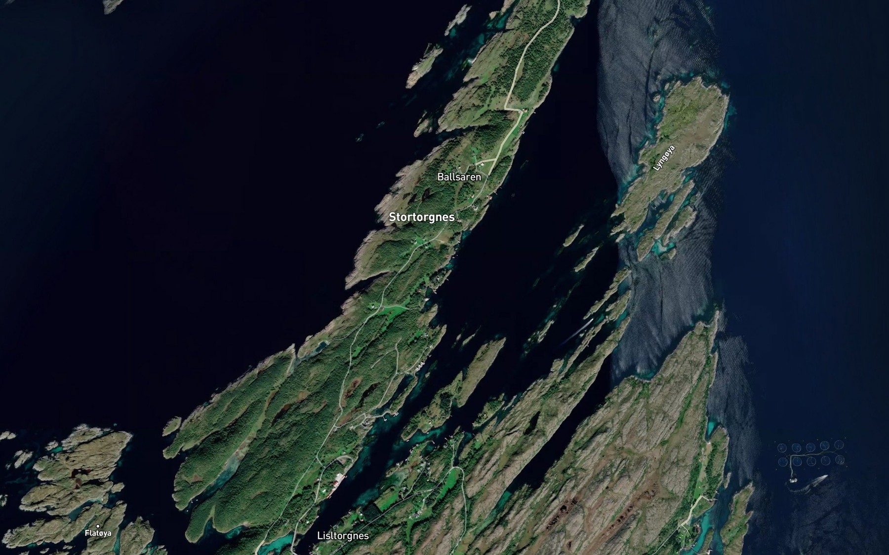 Satellite map of the Skjevika