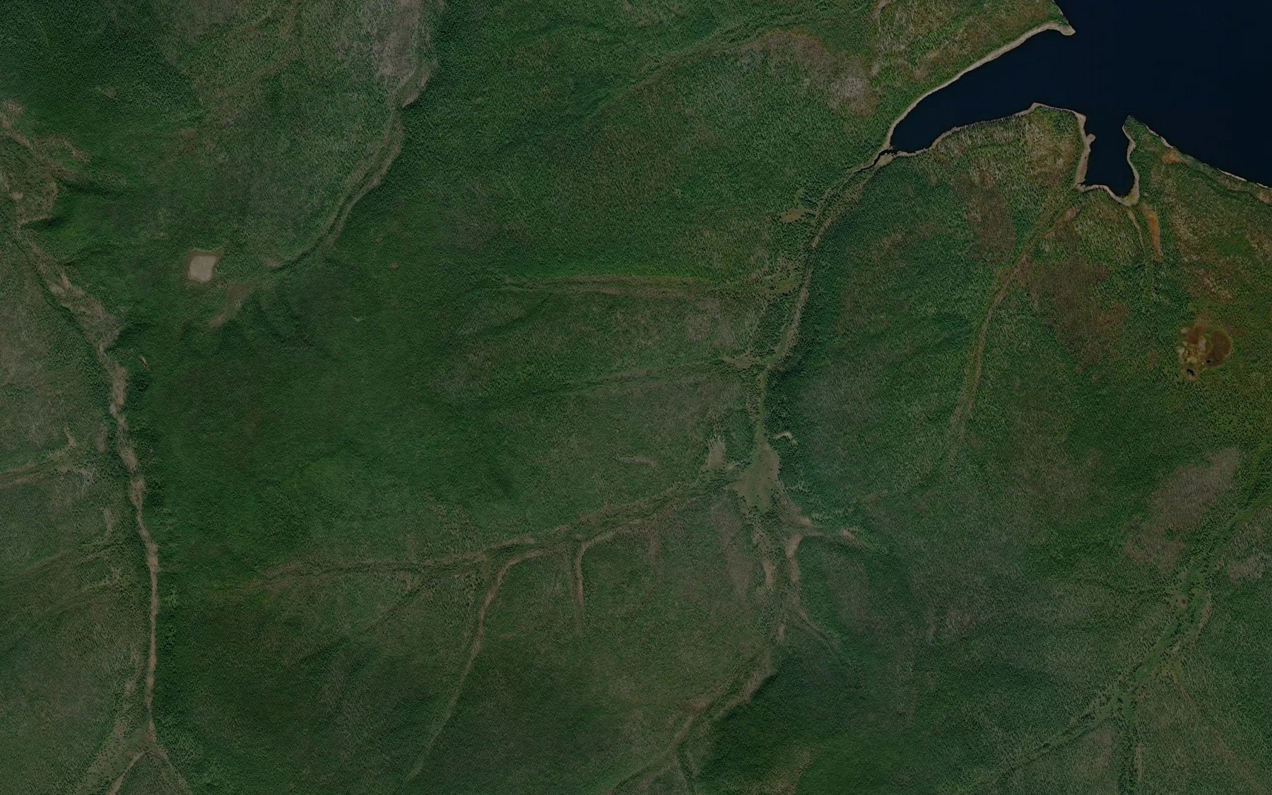 Satellite map of the Porog Uongan-Uoran