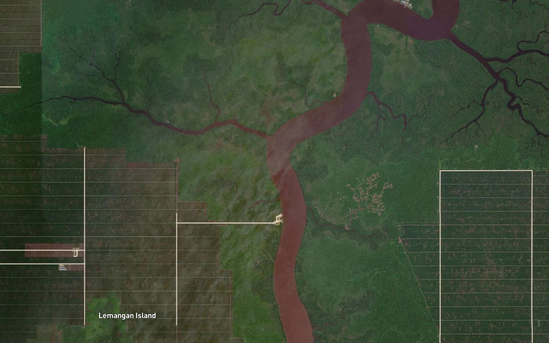 Satellite map of the Sungai Beduk