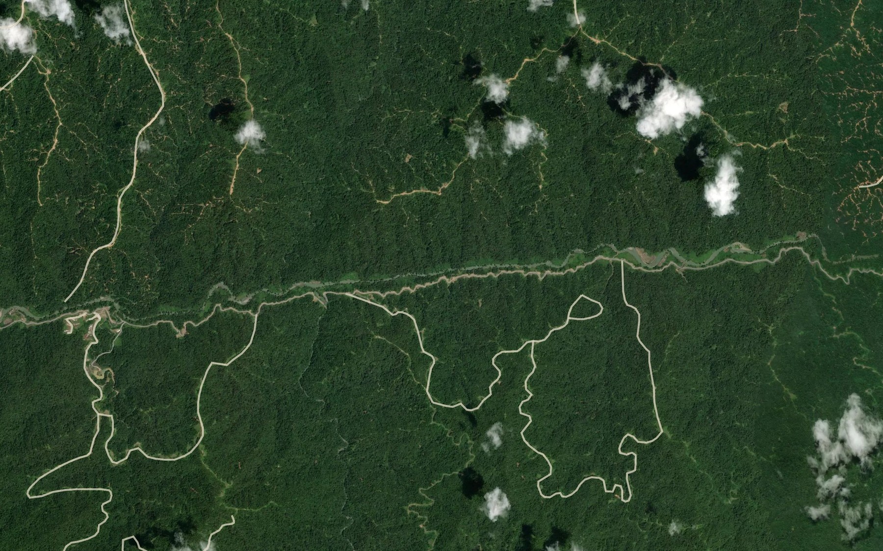 Satellite map of the Sungai Marabong