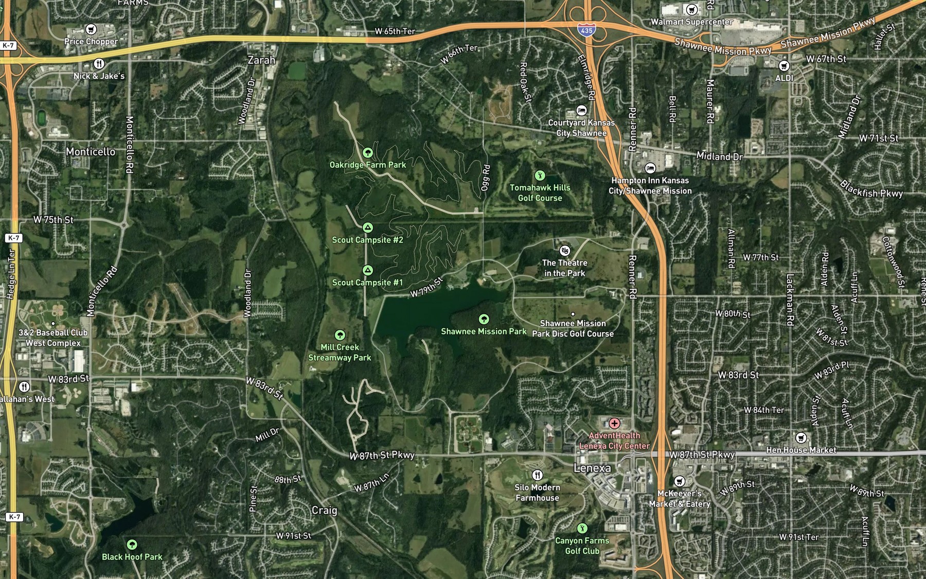 Satellite map of the Spot 6