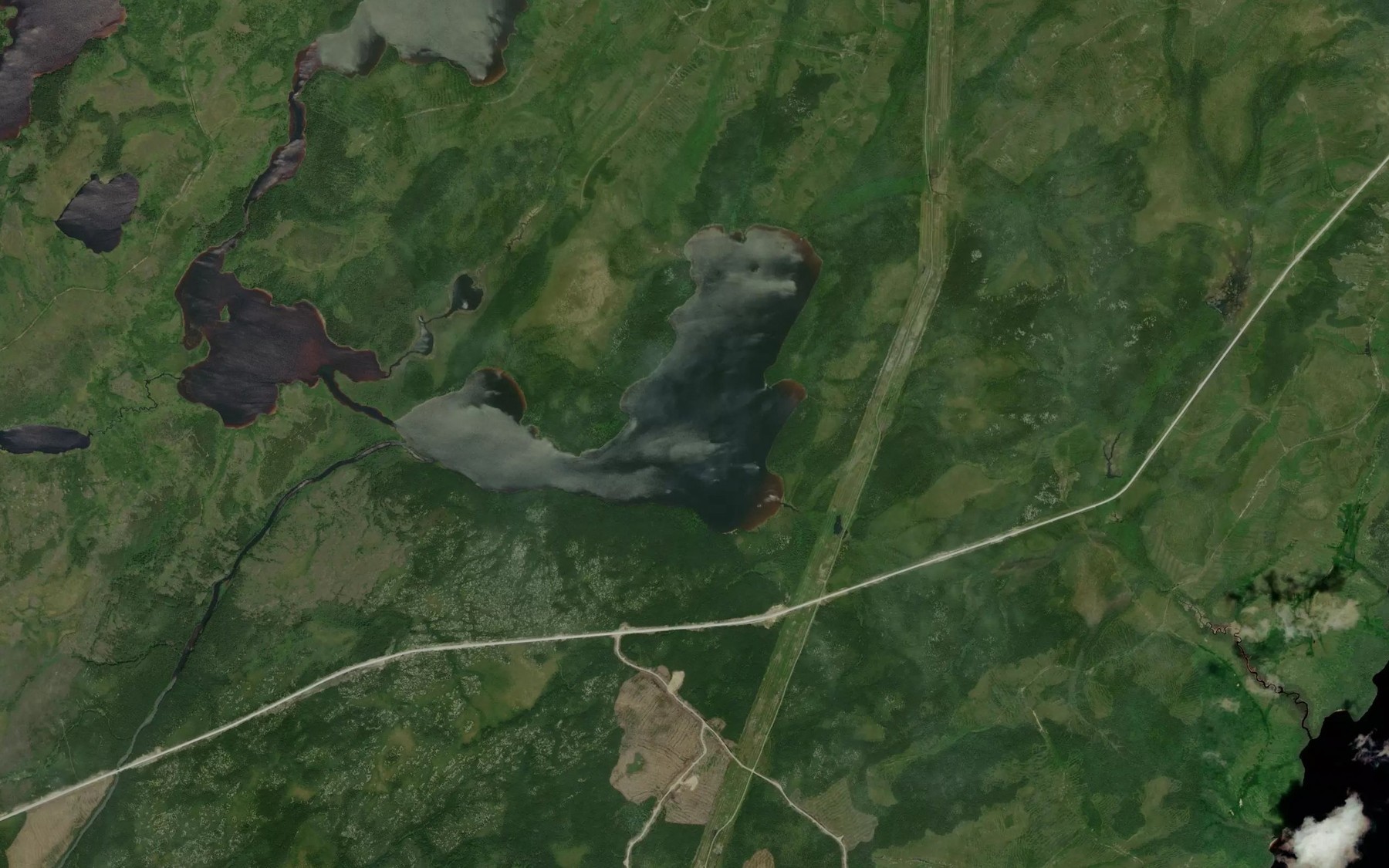 Satellite map of the Lac Michel