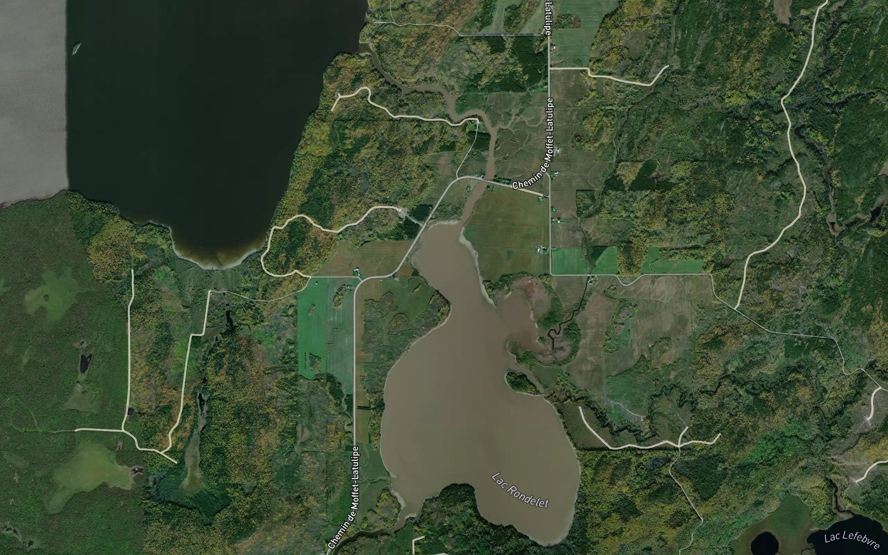 Satellite map of the Cours d'eau Arsenault
