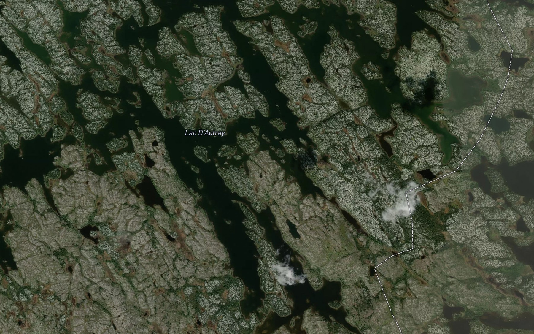 Satellite map of the Lac D'Autray