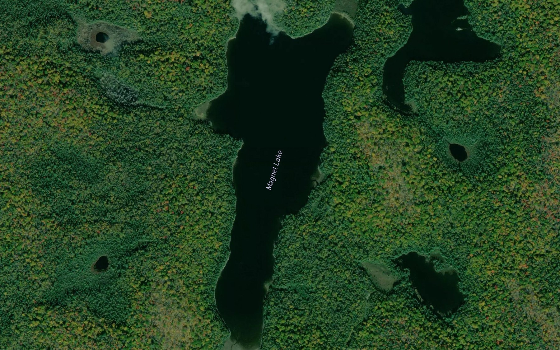 Satellite map of the Magnet Lake