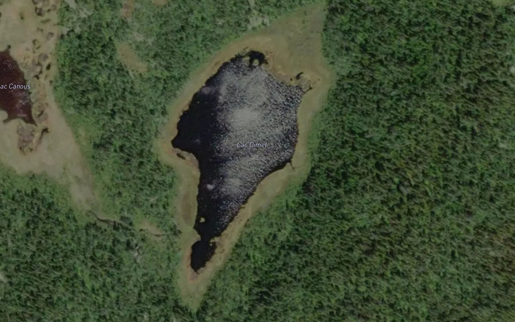 Satellite map of the Lac Dimel
