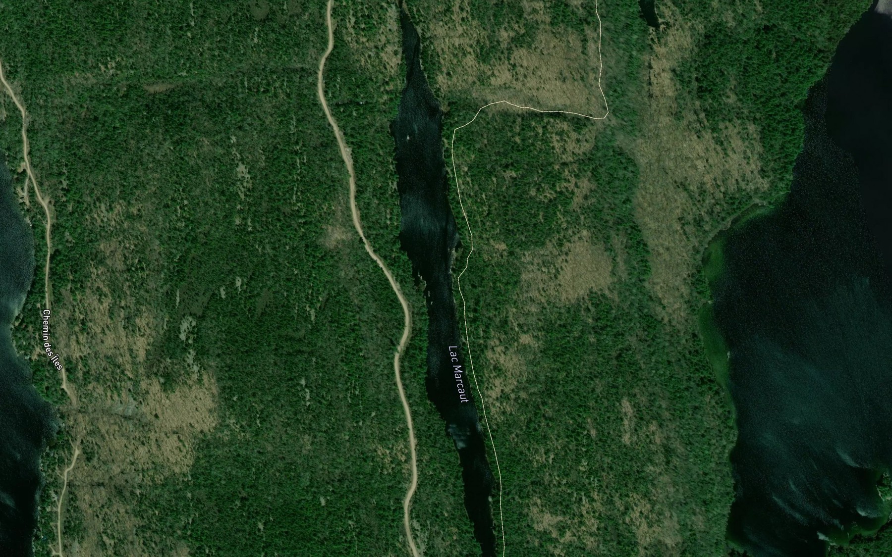 Satellite map of the Lac Marcaut