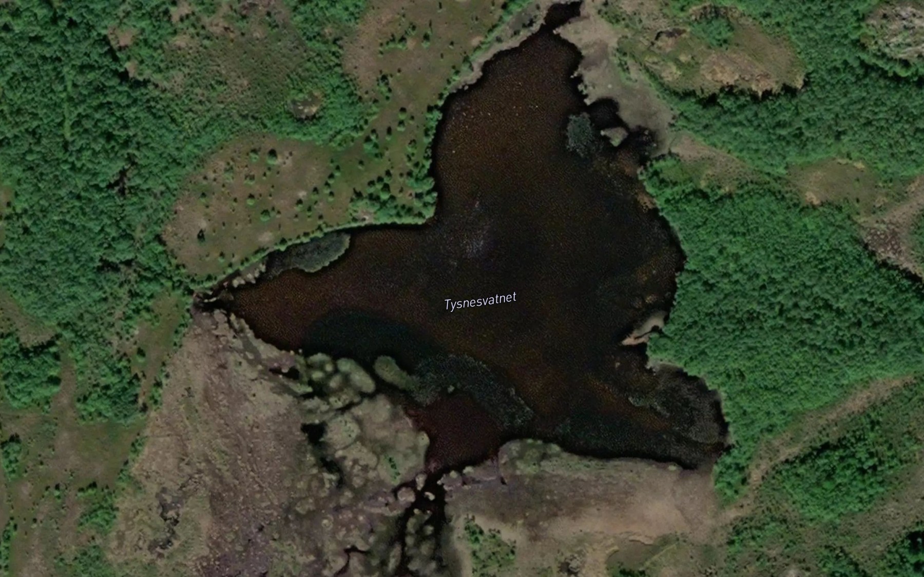 Satellite map of the Tysnesvatnet