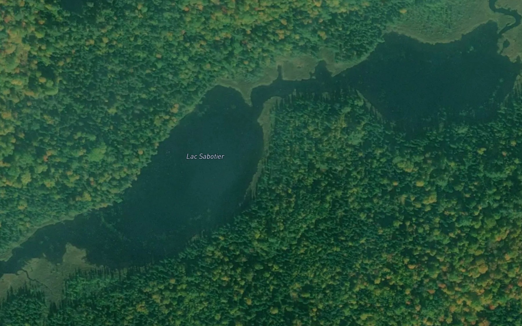 Satellite map of the Lac Sabotier
