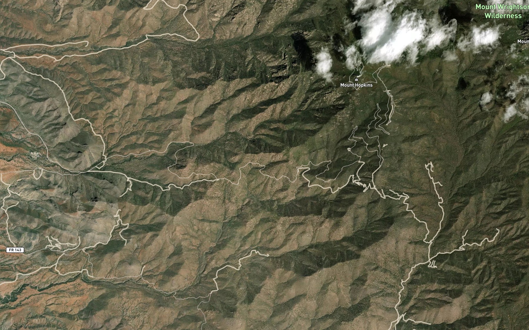 Satellite map of the Iron Spring