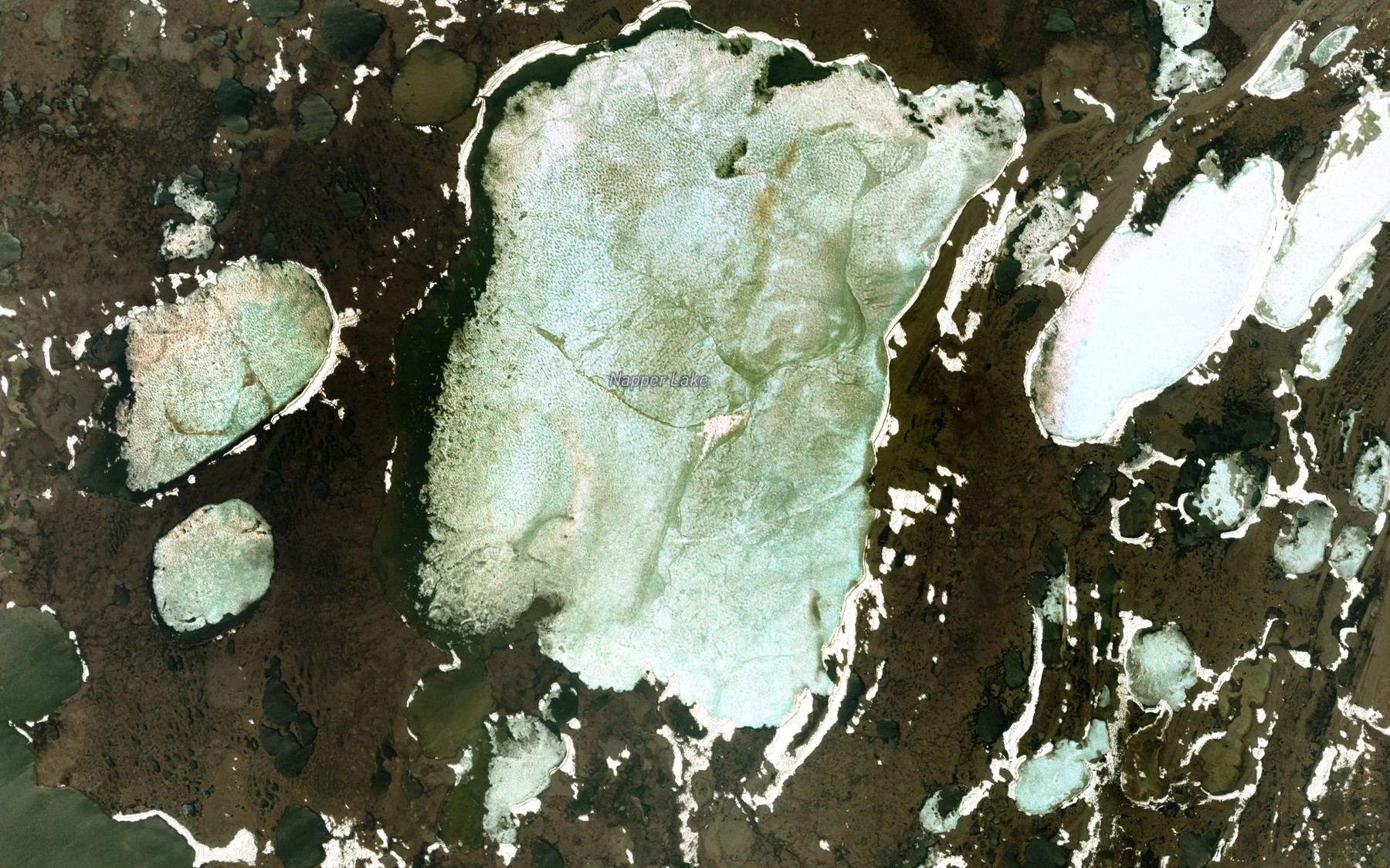 Satellite map of the Napper Lake