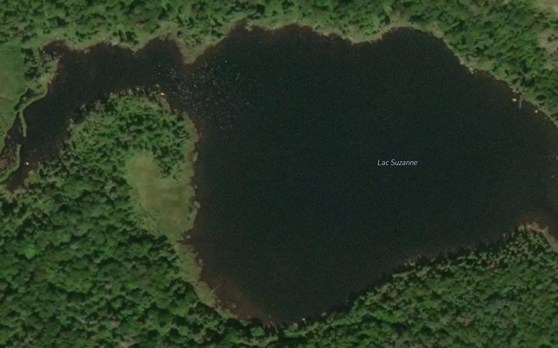 Satellite map of the Lac Suzanne