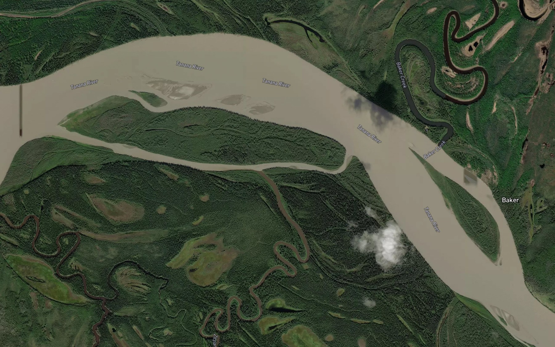 Satellite map of the Zitziana River
