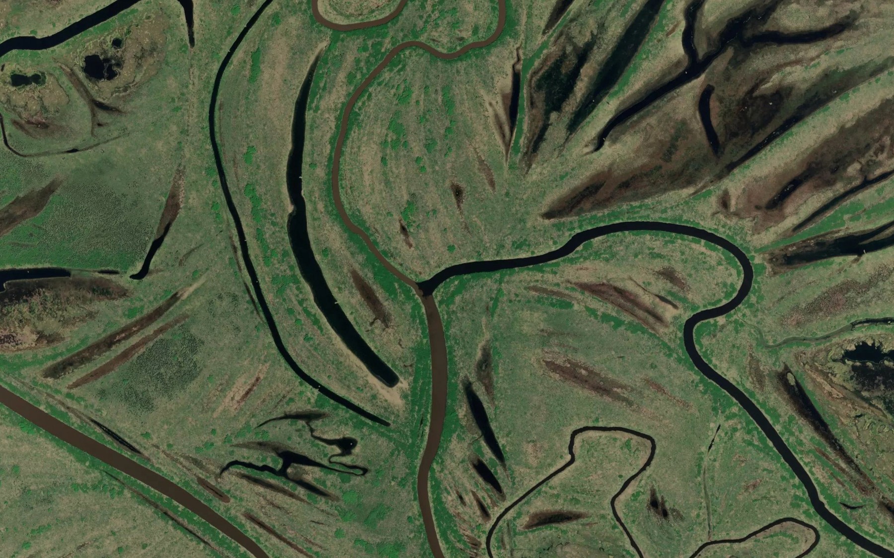 Satellite map of the Pitmik River