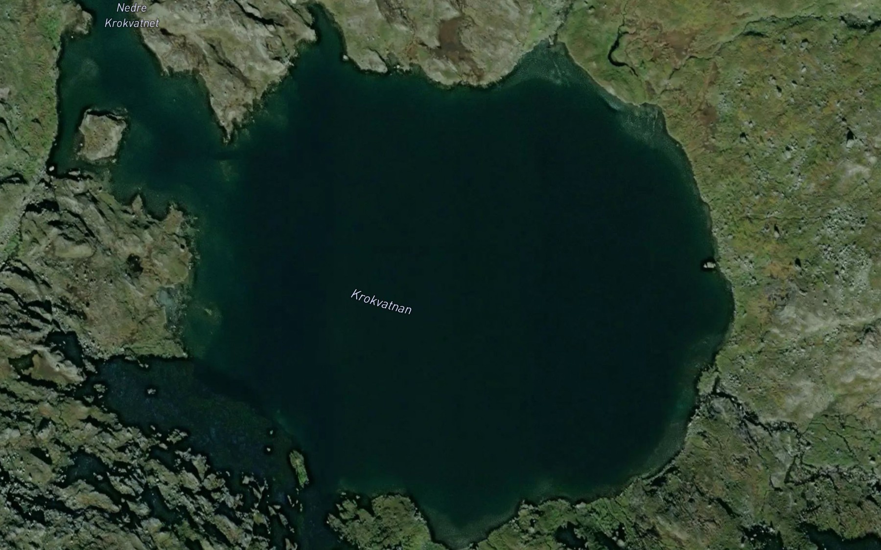 Satellite map of the Krokvatnan