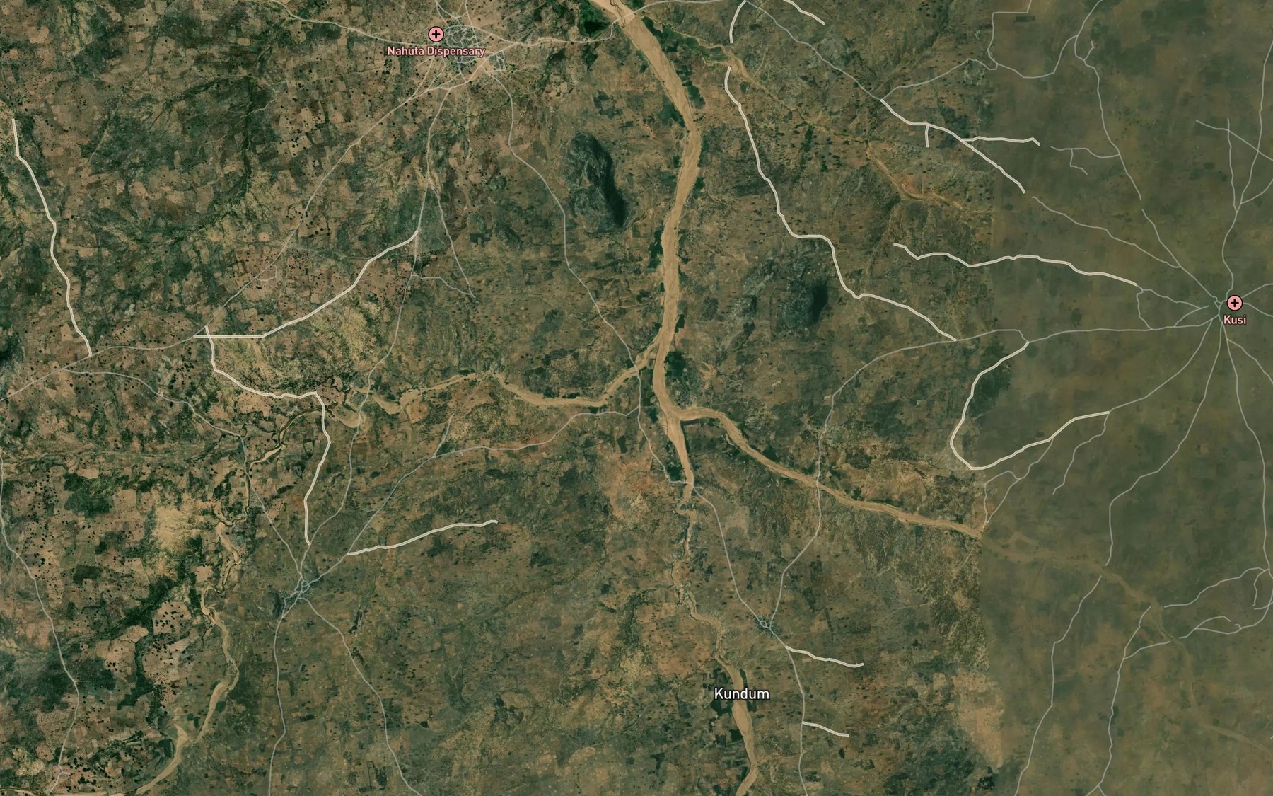 Satellite map of the River Zaranda