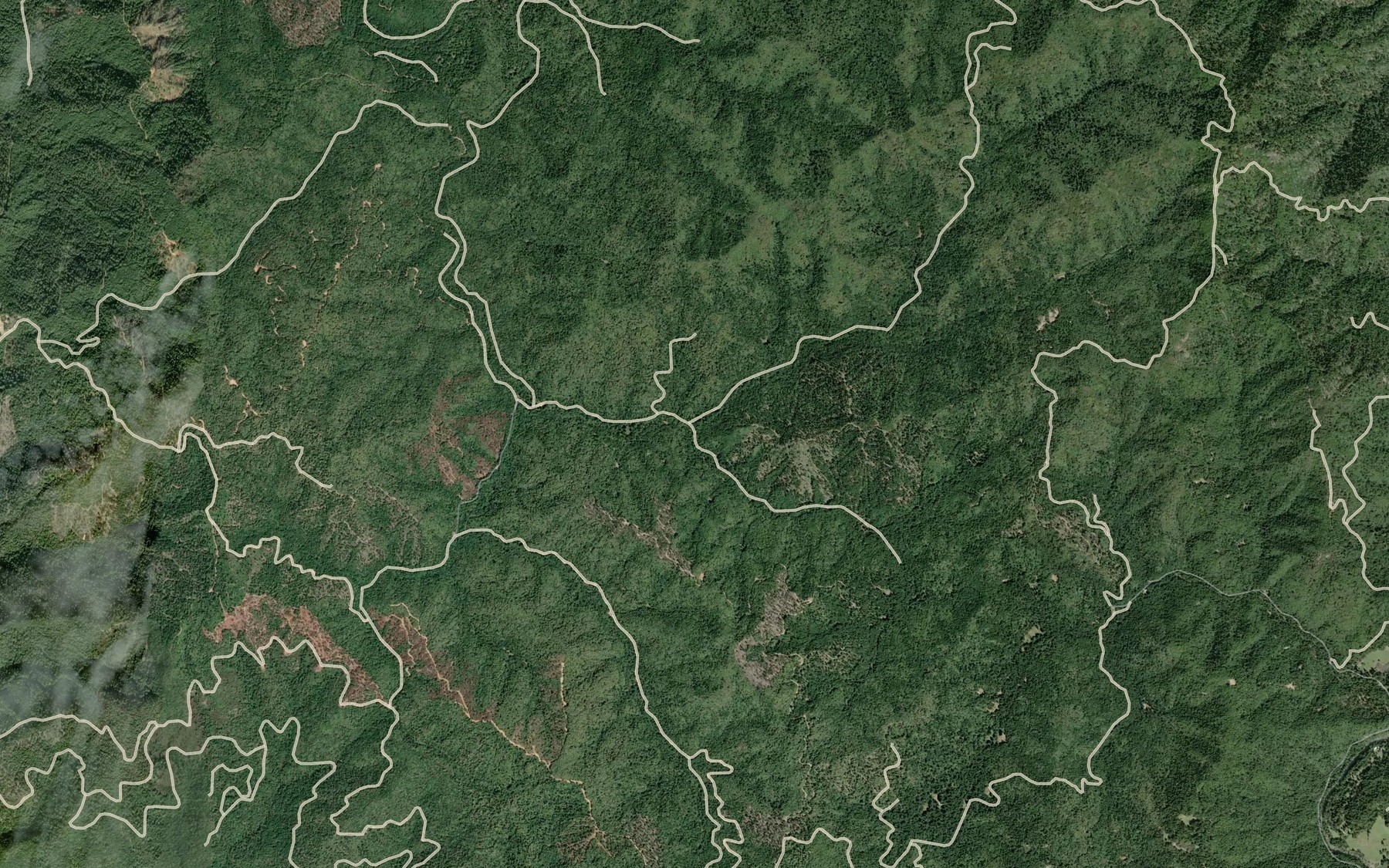 Satellite map of the Butler Creek