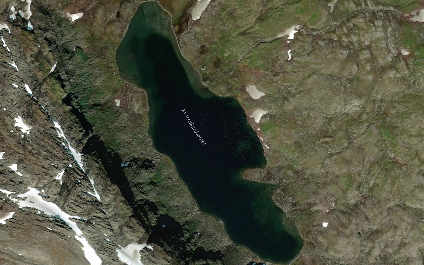 Satellite map of the Kvernskardvatnet