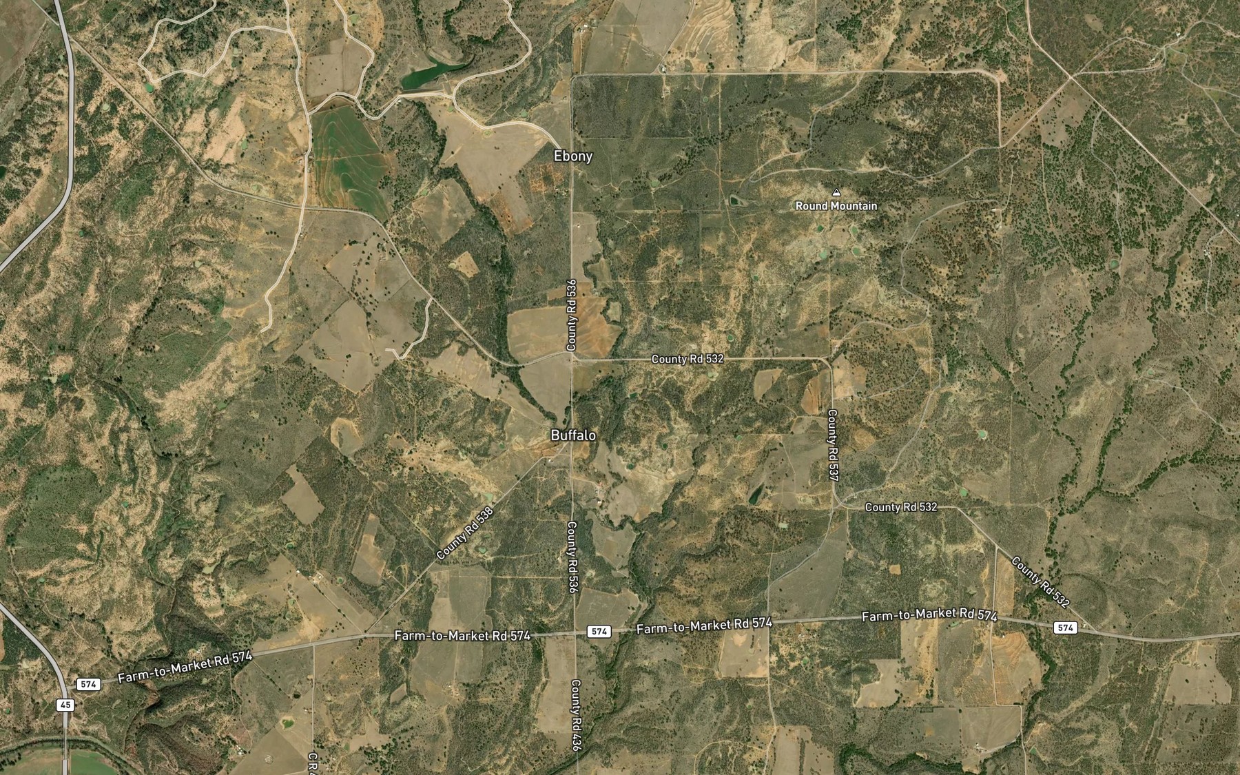 Satellite map of the Little Buffalo Creek