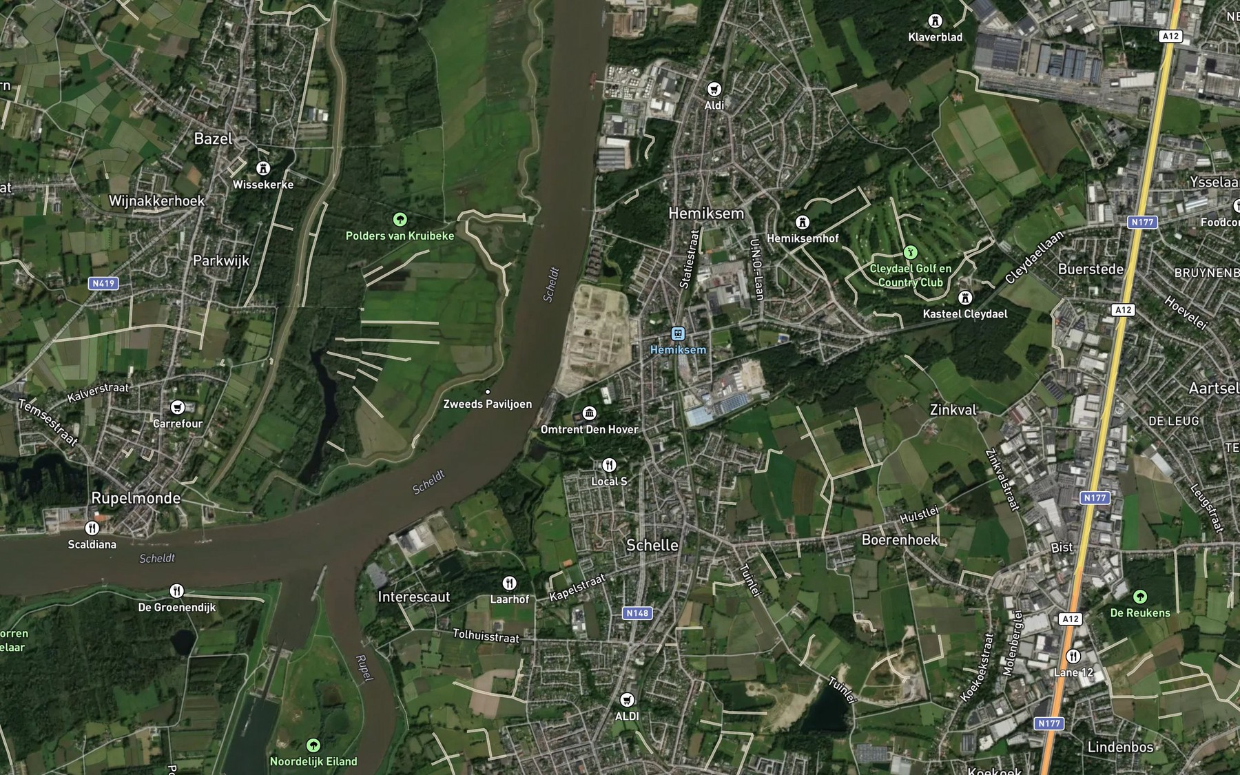 Satellite map of the Bovenvliet