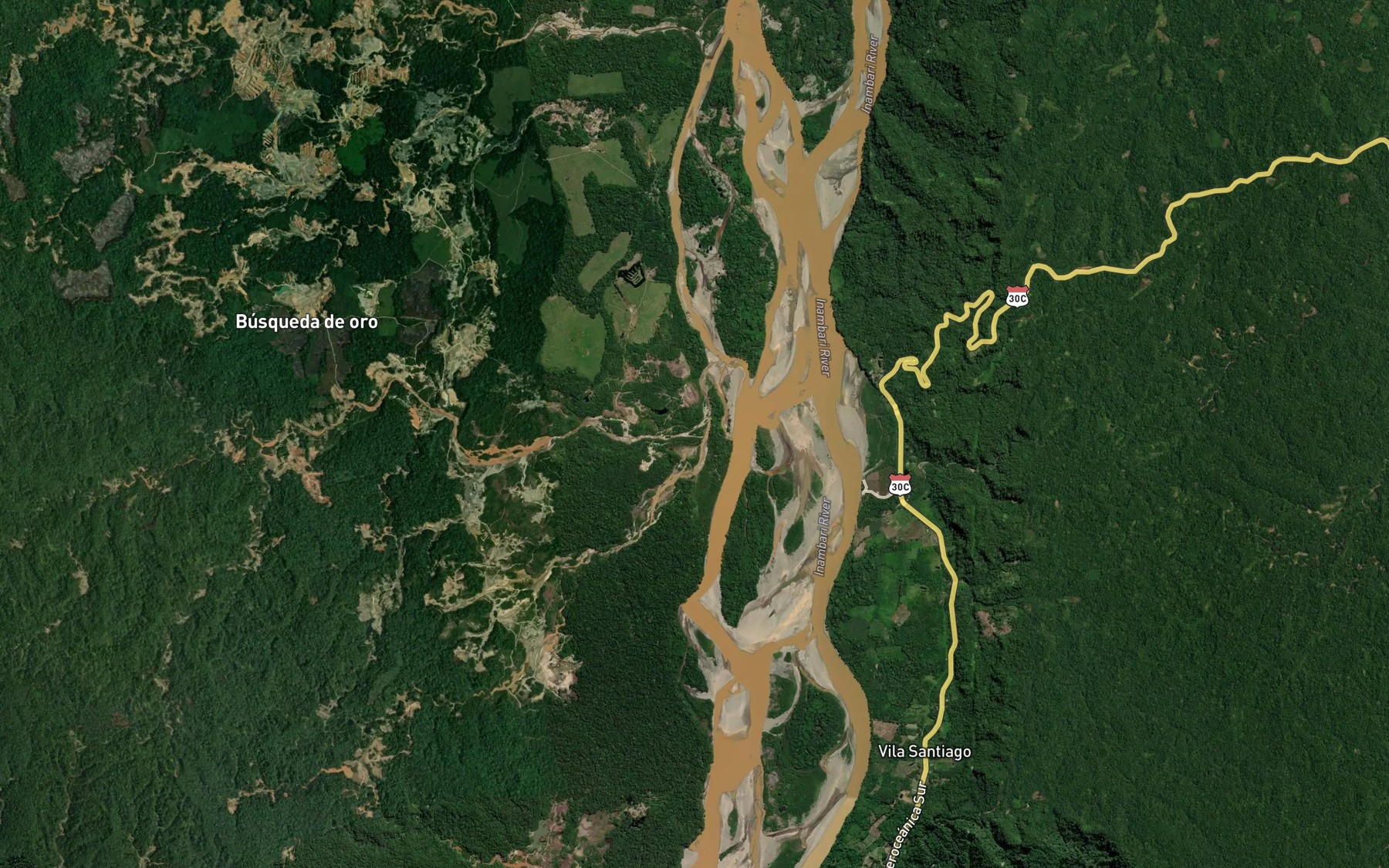 Satellite map of the Quebrada Punquiri Chico
