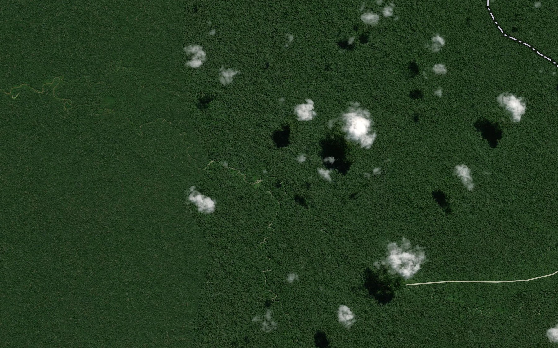 Satellite map of the Quebrada Repolla