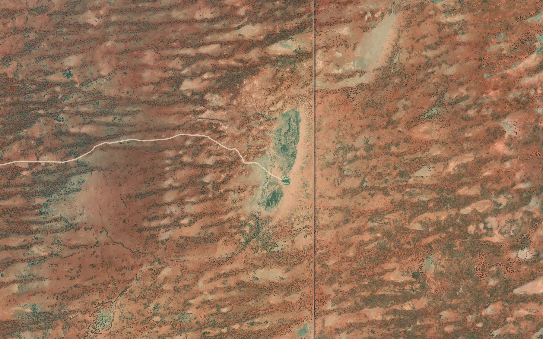 Satellite map of the Poverty Lake