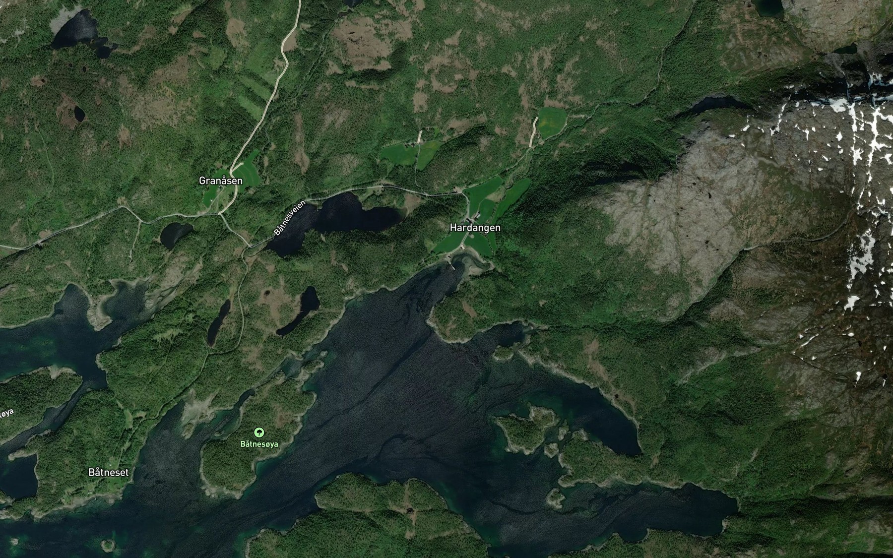 Satellite map of the Harangsbukta
