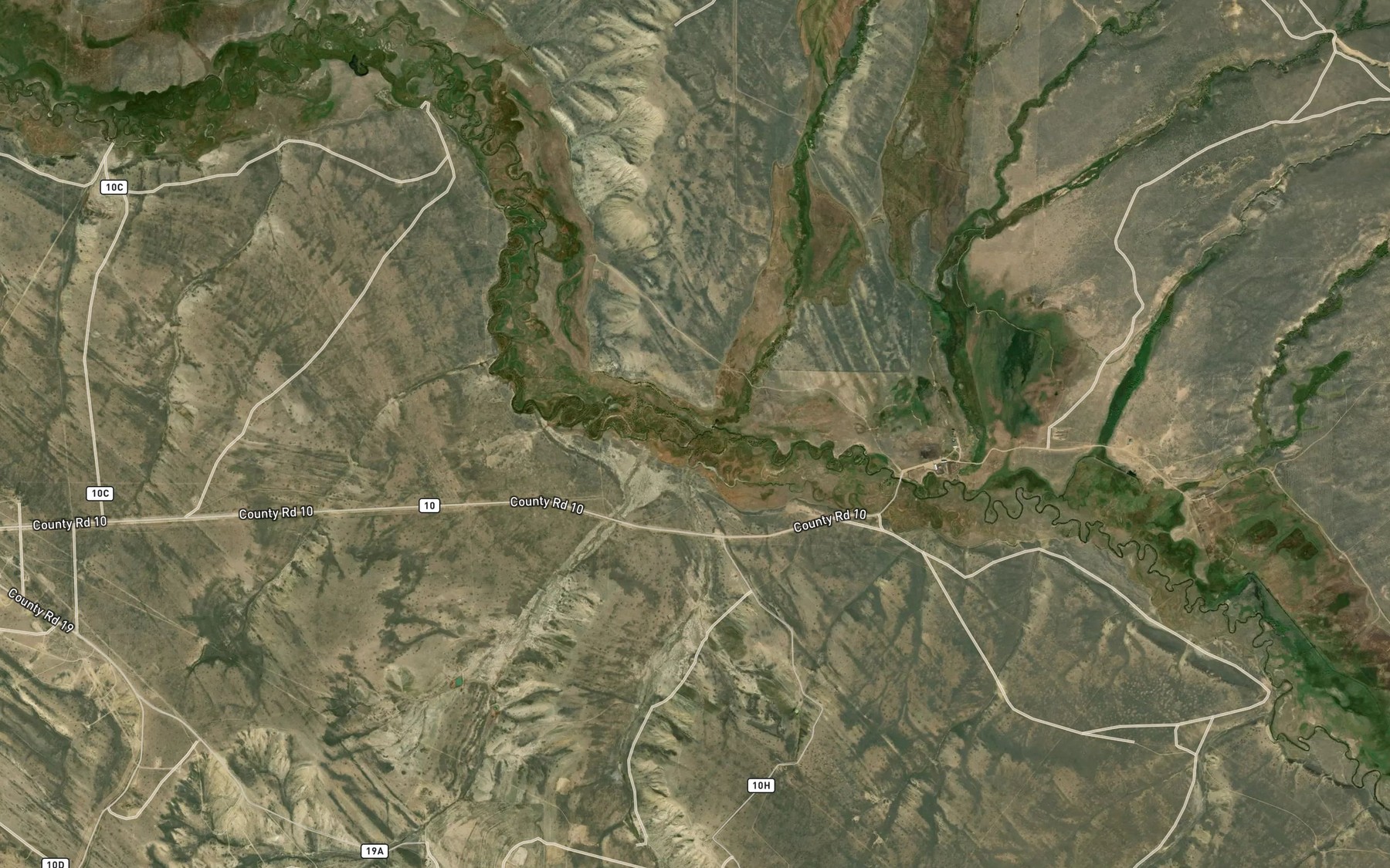 Satellite map of the Sherman Creek