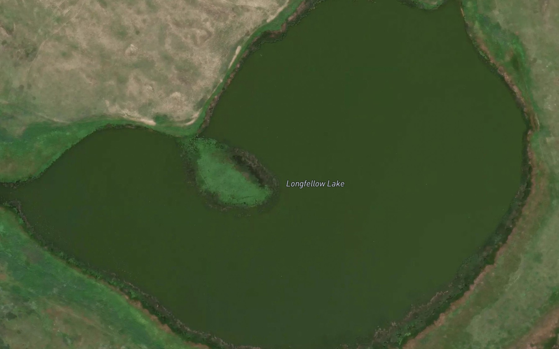 Satellite map of the Longfellow Lake