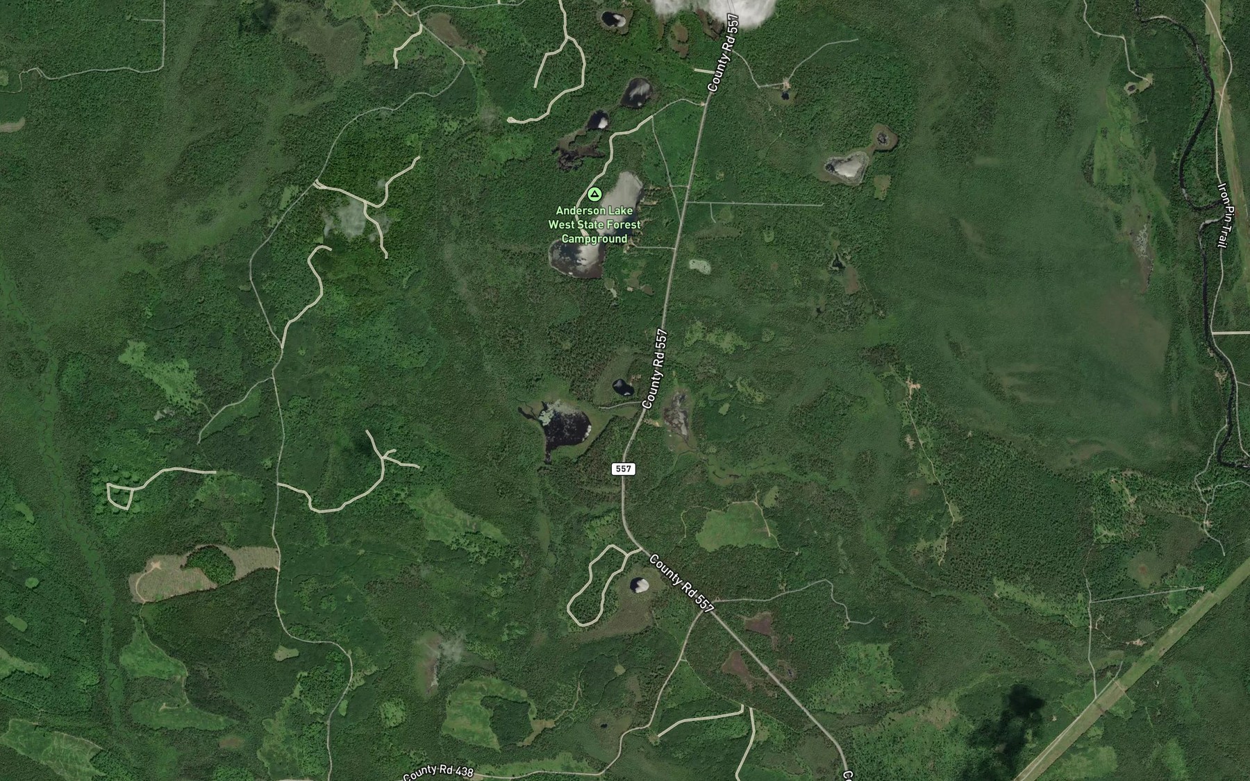 Satellite map of the Little Bobs Lake