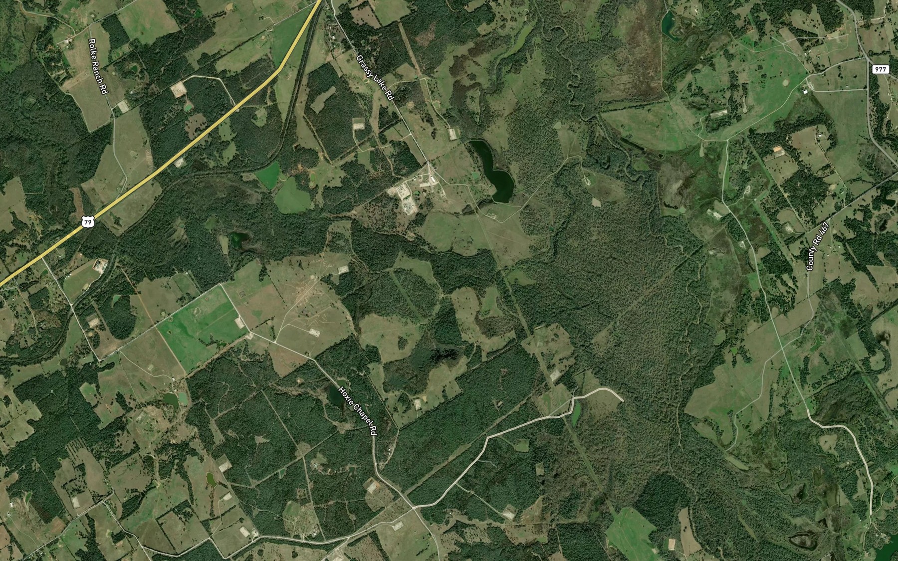 Satellite map of the Ned Branch