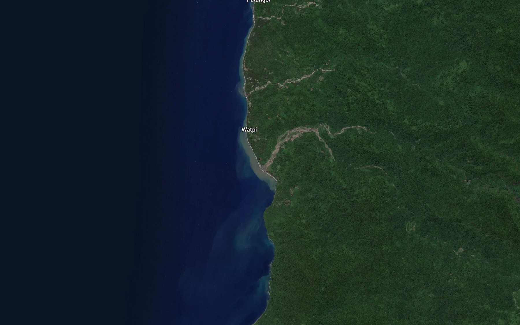 Satellite map of the Grenau River