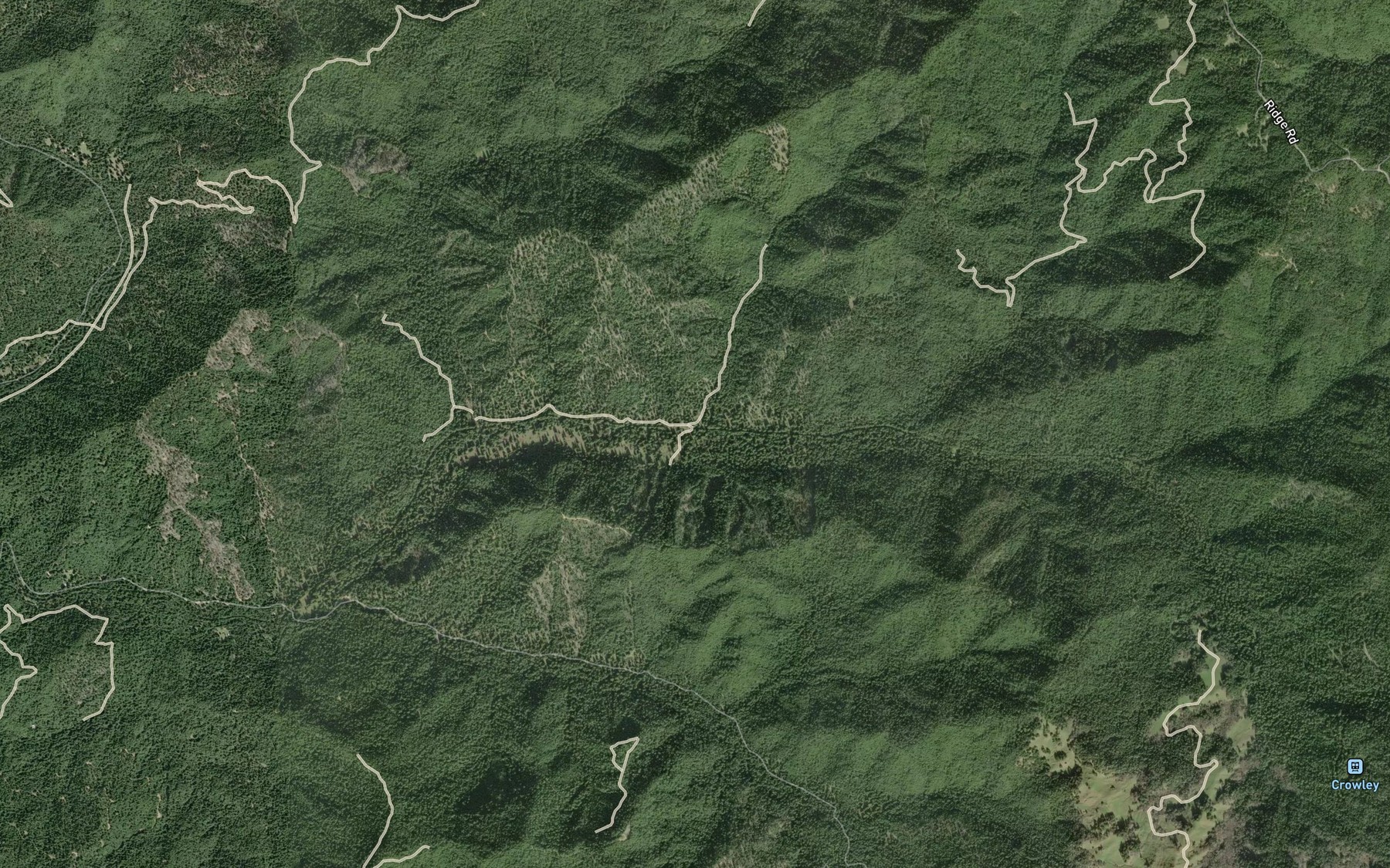 Satellite map of the Gulch Creek