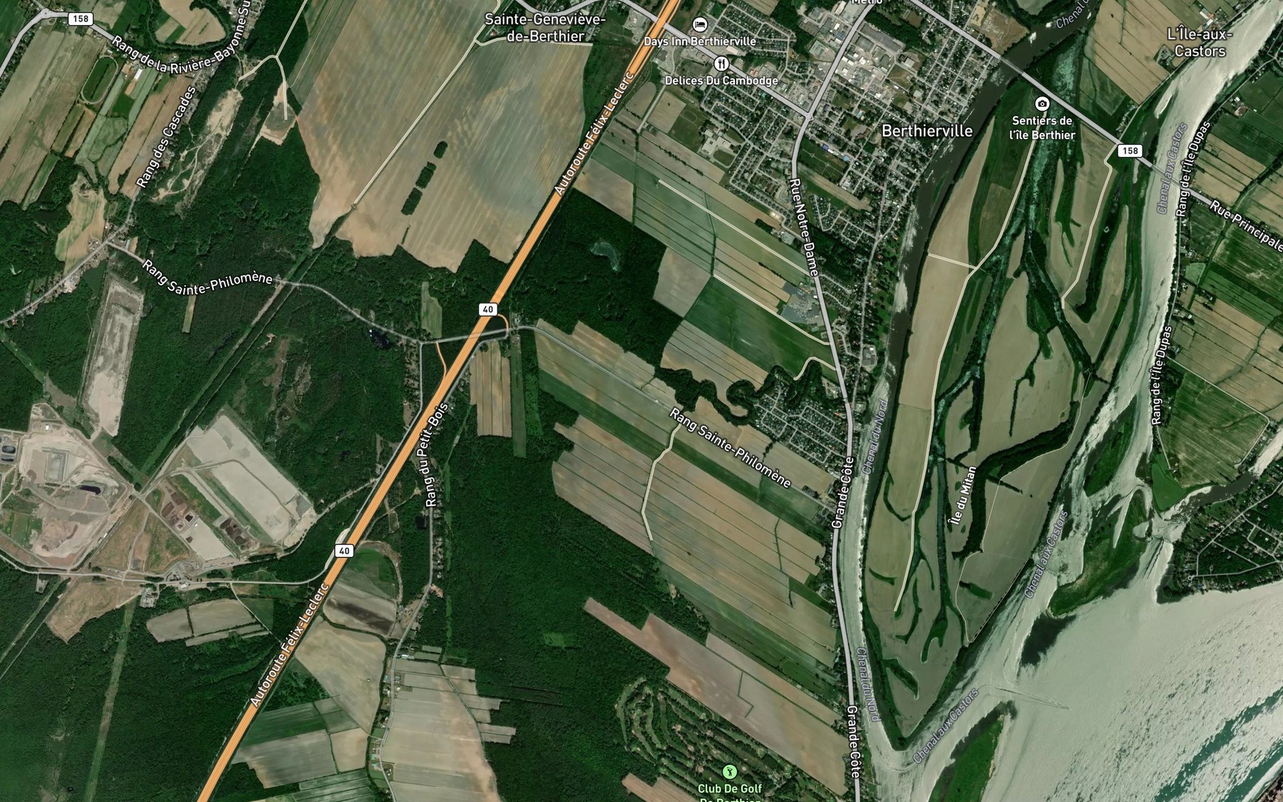 Satellite map of the Ruisseau Pit-Barrette