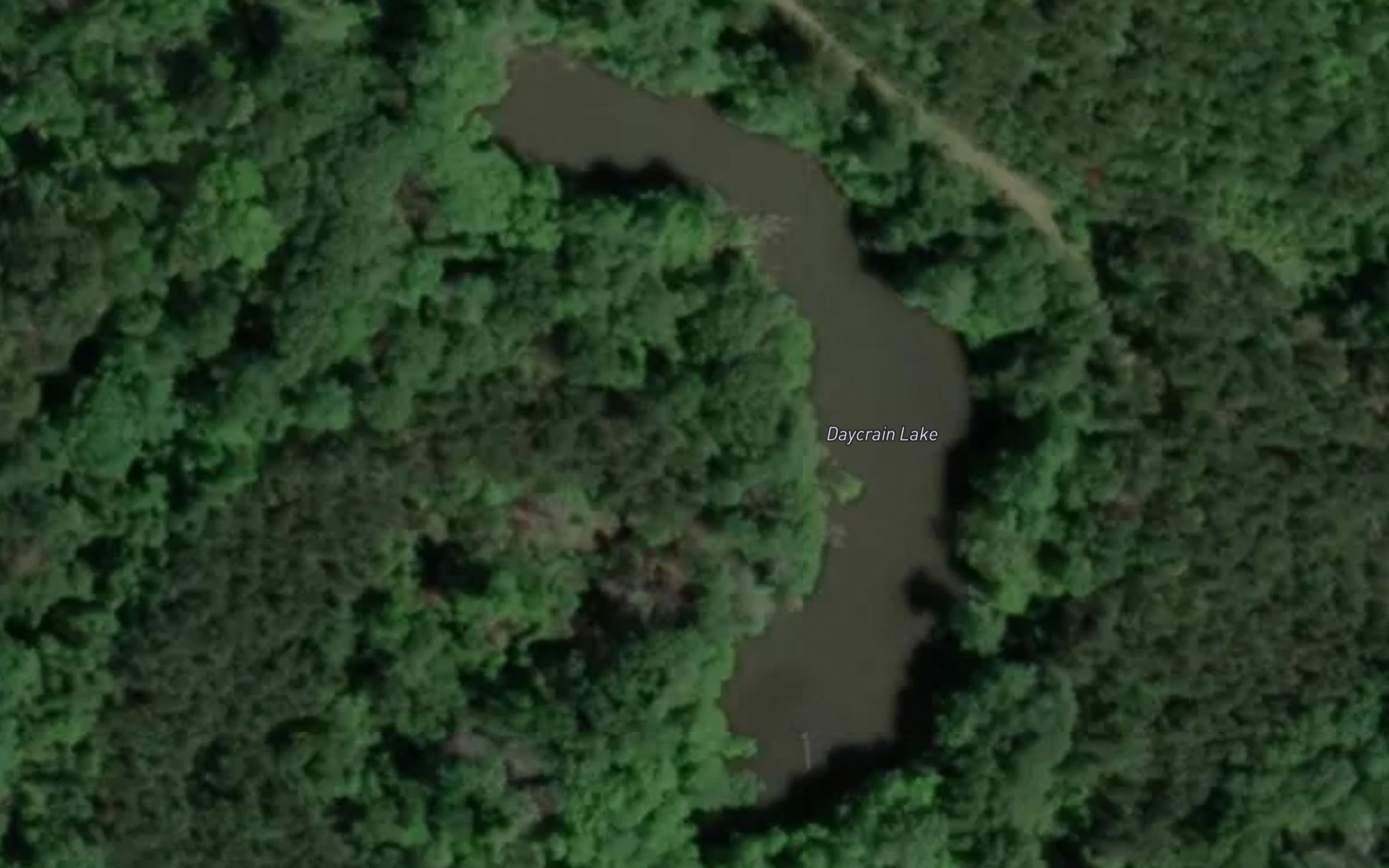 Satellite map of the Daycrain Lake