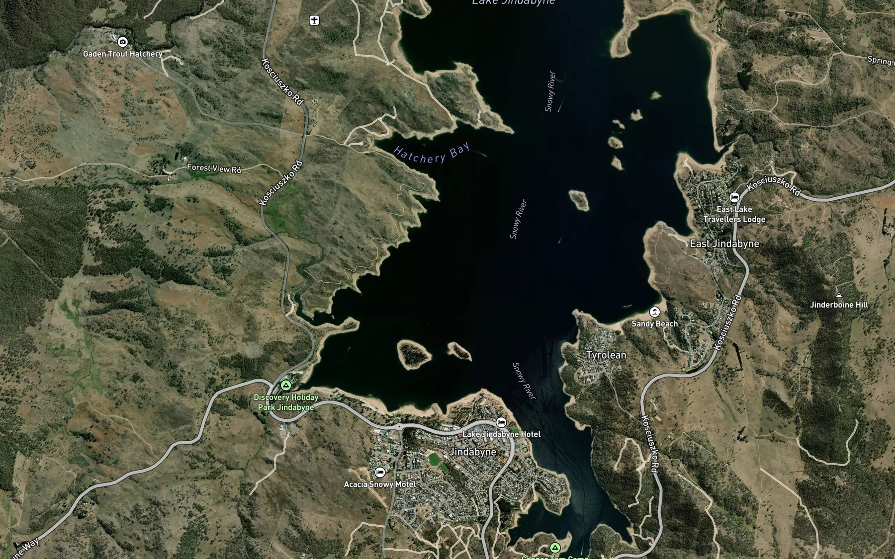 Satellite map of the Wollondibby Creek