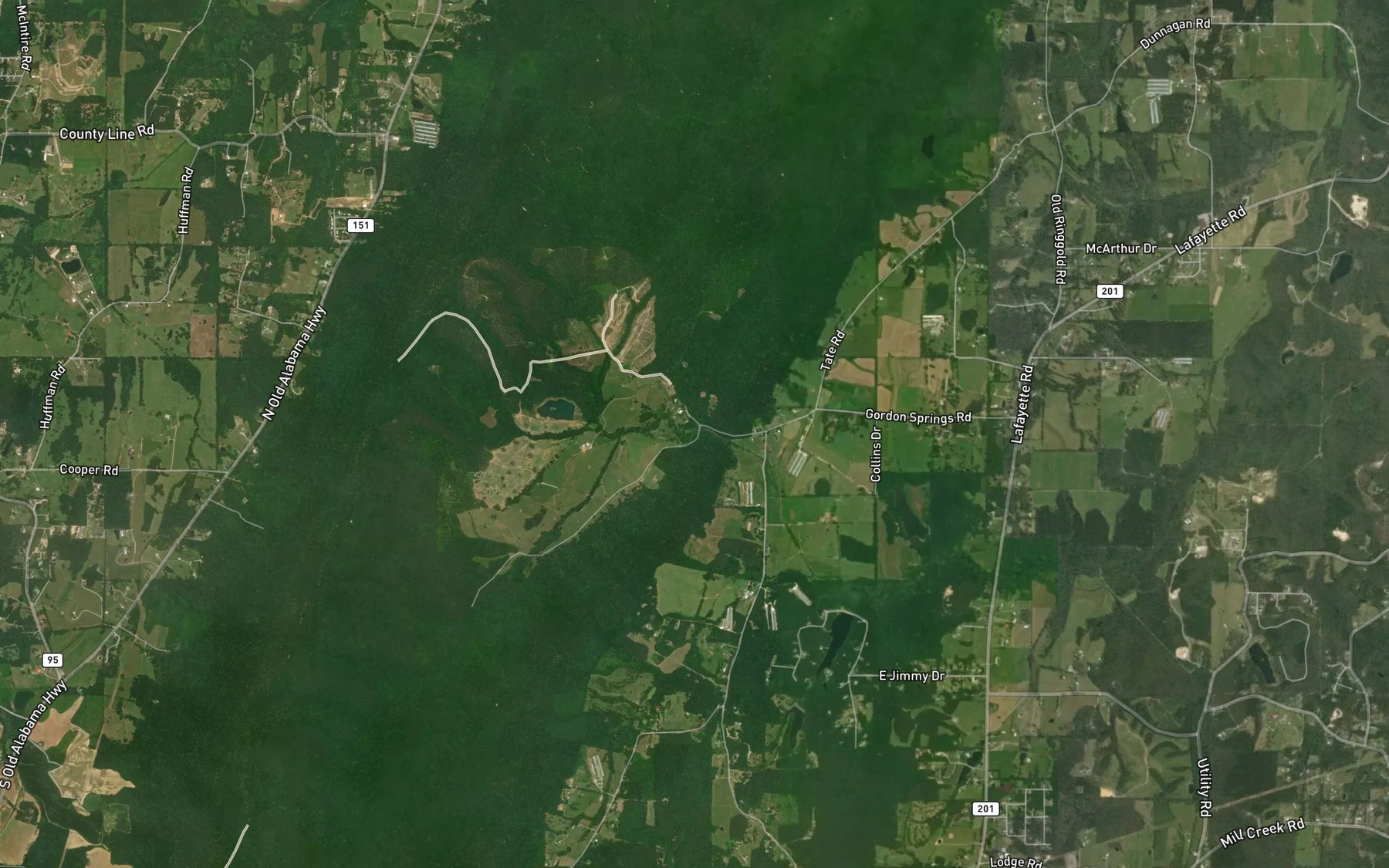 Satellite map of the Crawford Spring