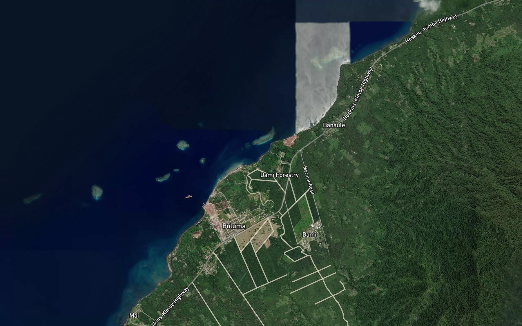 Satellite map of the Ko River