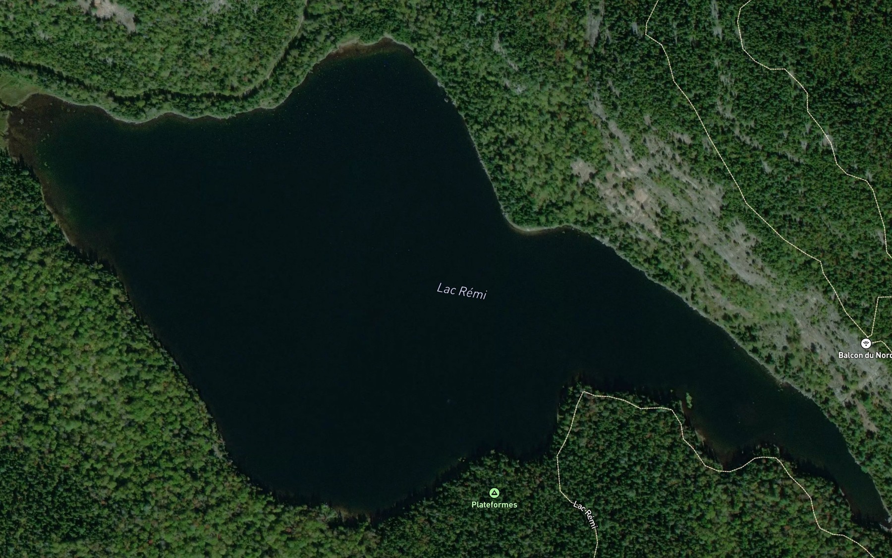 Satellite map of the Lac Remi