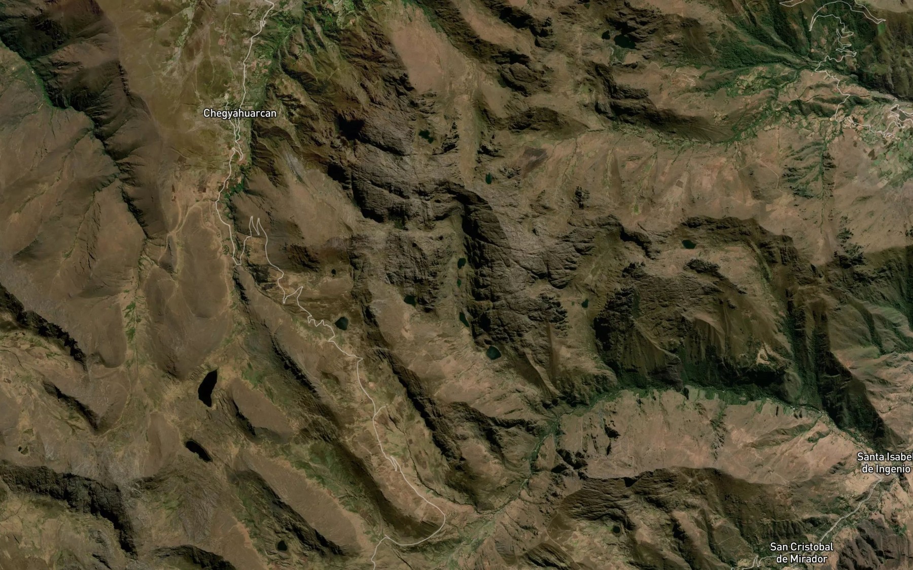 Satellite map of the Laguna Quillicocha